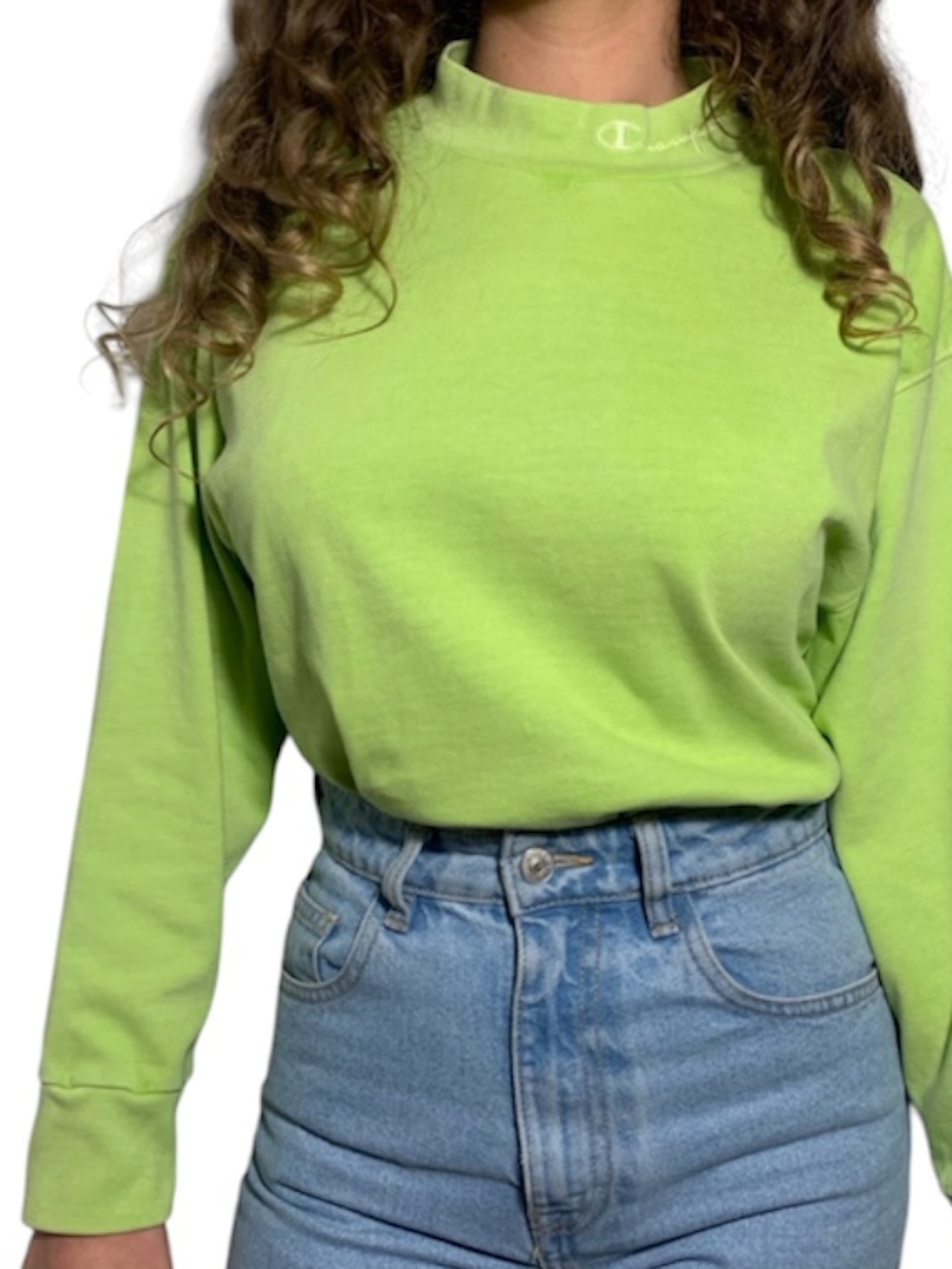 Champion Oversized Lime Green Crop Top 🍋‍🟩💚